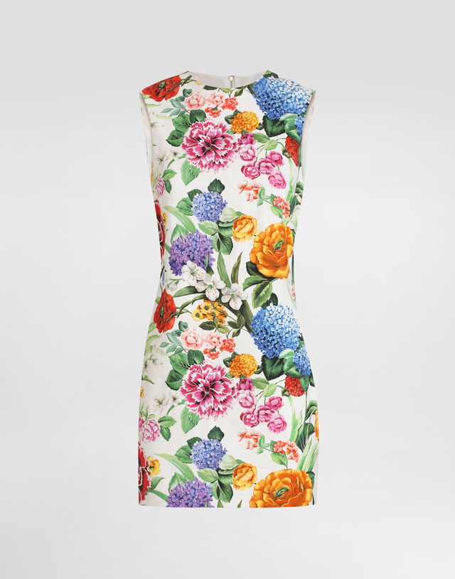 Dolce & Gabbana Brocade Floral Print Midi Dress