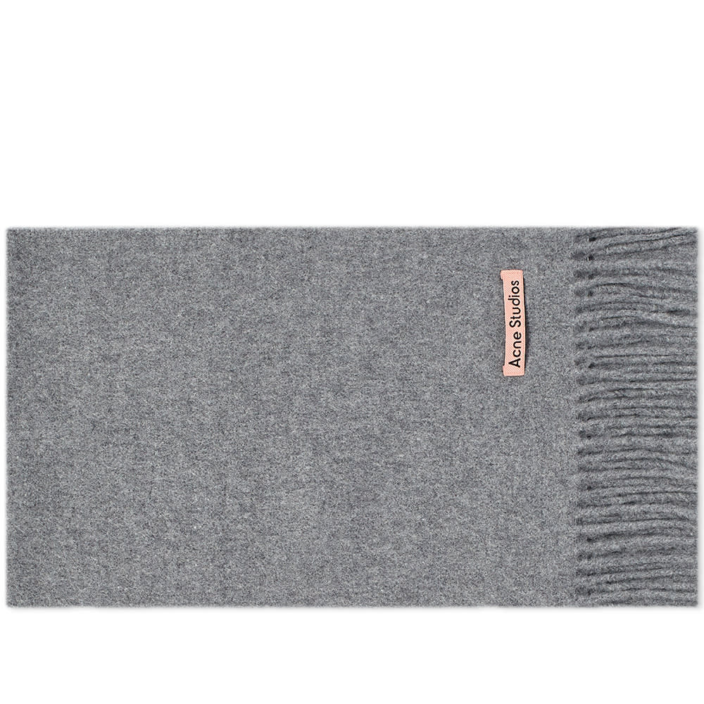 Шал Acne Studios Canada Skinny New Scarf Grey Melange Сиво | CA0218-990, 0