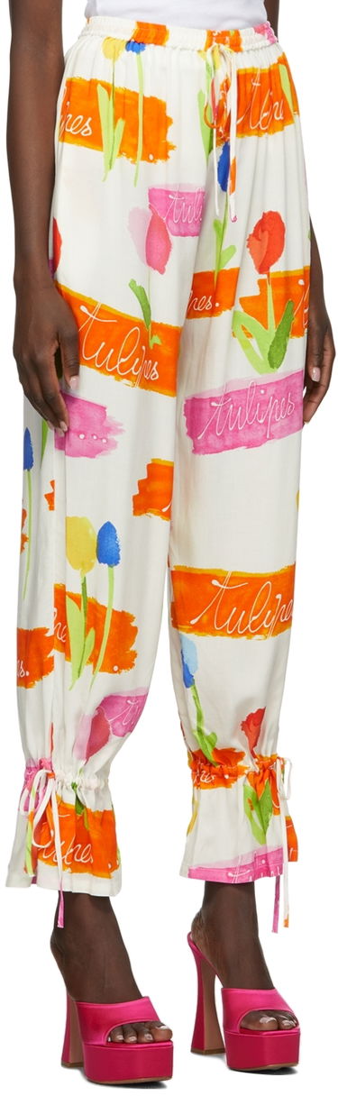 Панталони Collina Strada Collina Strada Tulip Print Tie Cuff Trousers Многоцветен | XX6398 DEADSTOCK RAYON, 1