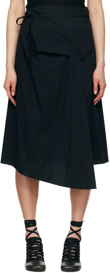 Пола LEMAIRE Asymmetrical Tied Midi Skirt Черно | SK1022 LF1253, 0