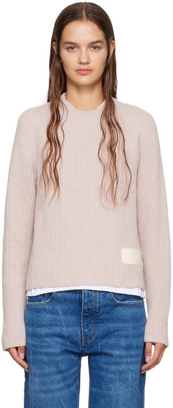Пуловер AMI Patch Sweater Розово | FKS024.KN0031, 0