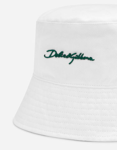 Шапка Dolce & Gabbana Logo Bucket Hat Бяло | GH895AGI334W0800, 2