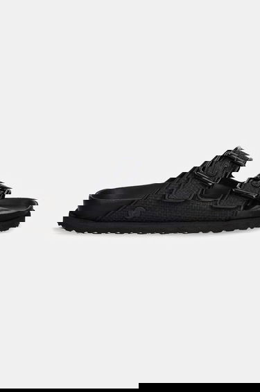 Кецове и обувки Birkenstock Birkenstock 1774 Arizona Raffia Luxe Slides Черно | 1028834, 1