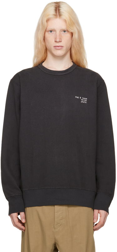 Пуловер rag & bone Damon Sweatshirt Черно | MBC23HT022DJ22, 0