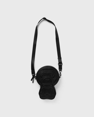 Чанта през рамо BAPE Embossed PU Leather Crossbody Bag Черно | 002SGK801001MBLK, 0