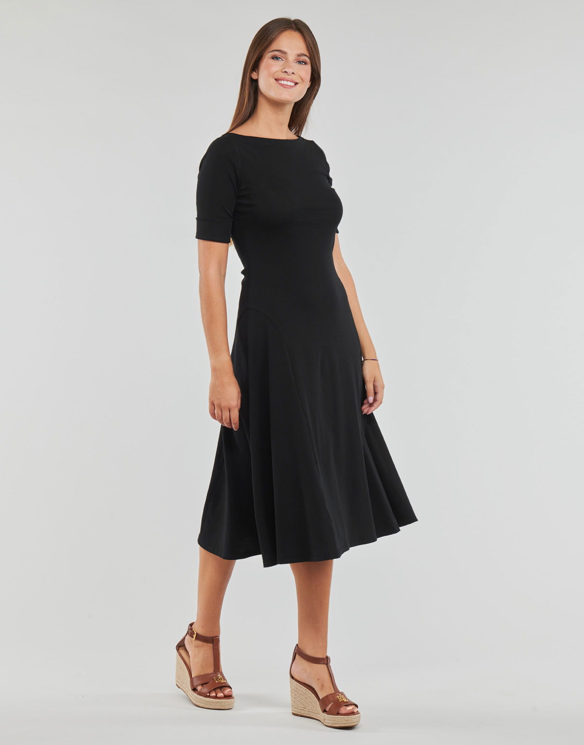 Pокля Polo by Ralph Lauren Stretch Mid Dress Черно | 250863913001, 0