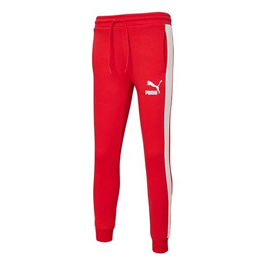 Спортни панталони Puma Iconic T7 Logo Printed Sweatpants Червено | 531381-11