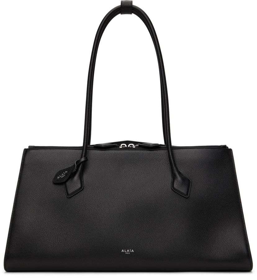 Голяма пазарска чанта Alaïa 'Le Teckel' Leather Tote Bag Черно | AA1S06043CA321