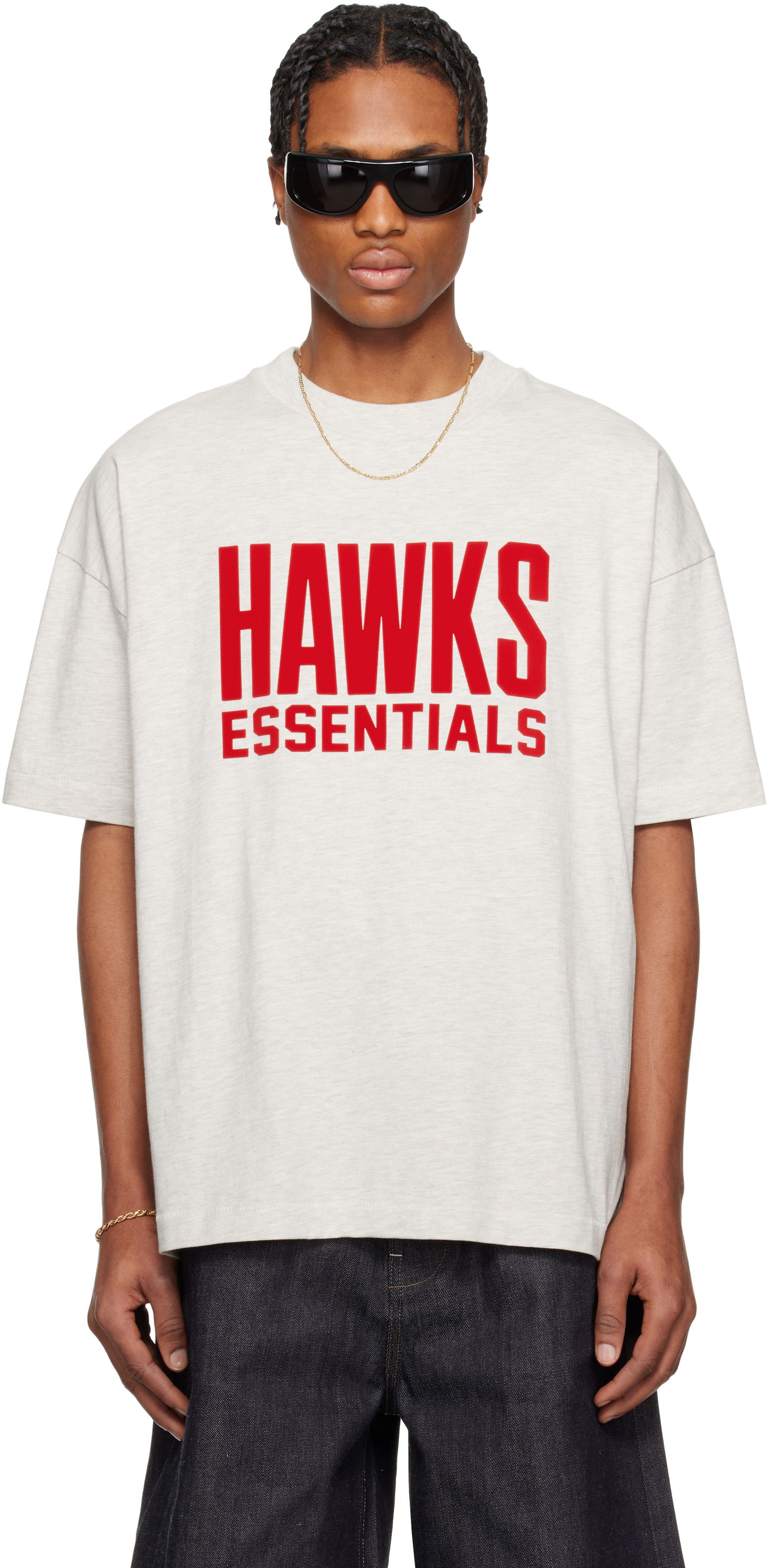 Тениска Fear of God Fear of God ESSENTIALS NBA Hawks Short Sleeve T-Shirt Сиво | 125AL244109F, 0