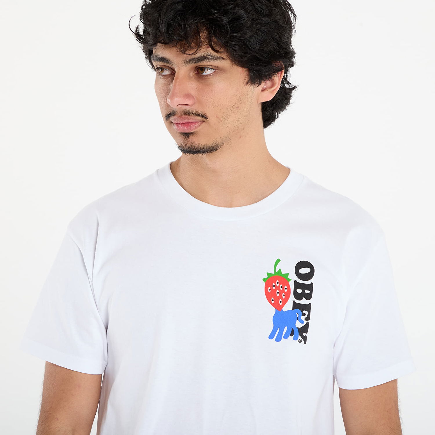 Тениска OBEY Obey Strawberry Graphic T-Shirt Бяло | 165264054-WHT, 1
