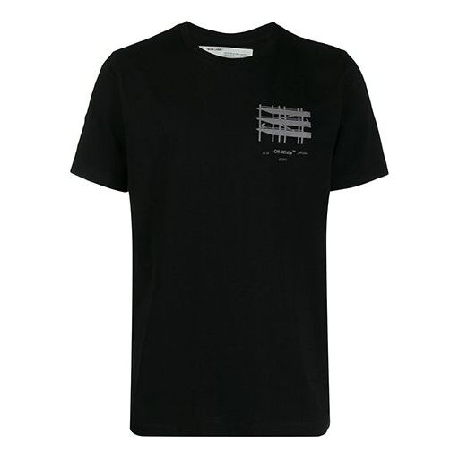 Тениска Off-White Short Sleeve Industrial Logo T-Shirt Черно | OMAA027E191850041091