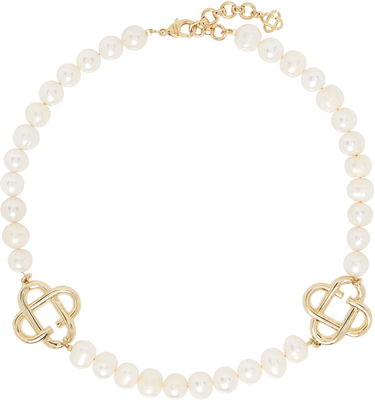 Колие Casablanca Pearl Logo Necklace Бяло | APF25-JW-085-01, 3