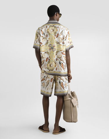 Къси панталони Dolce & Gabbana Printed Silk Twill Seashell Shorts Многоцветен | GV37ATHI1ZGHG5PL, 2