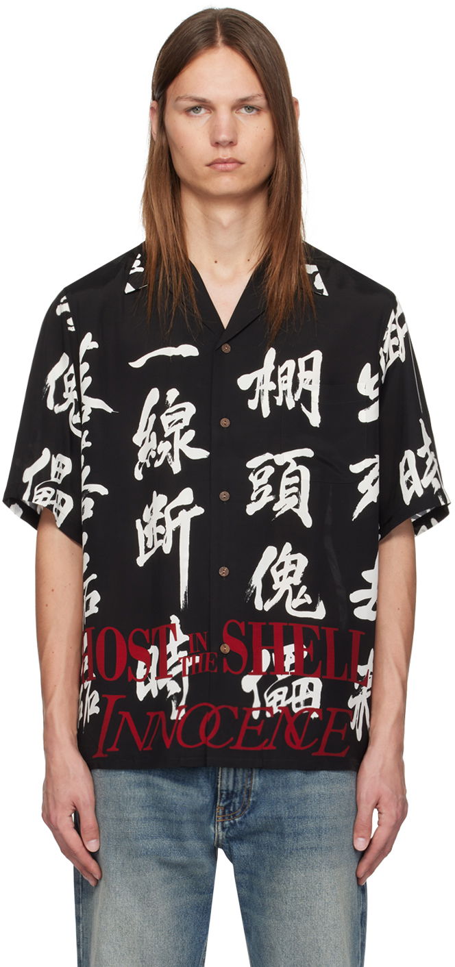 Риза WACKO MARIA Black 'Ghost In The Shell 2 Innocence' Shirt Черно | INNOCENCE-WM-HI03, 0