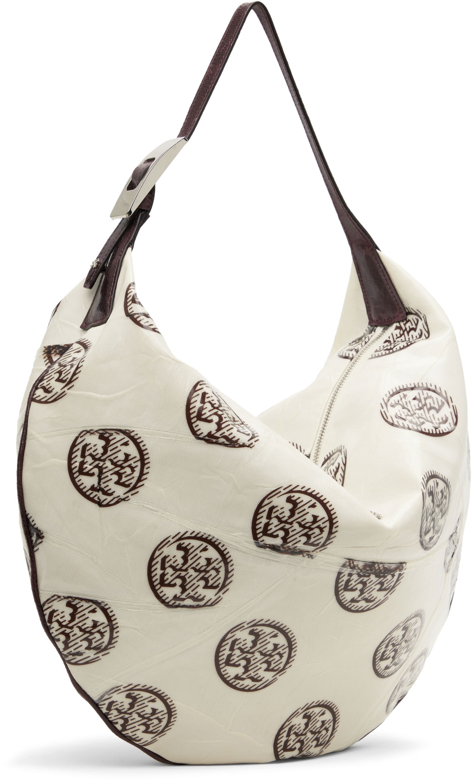 Чанта през рамо Tory Burch Tory Burch T Monogram Balloon Bag Бяло | 171915-102, 1