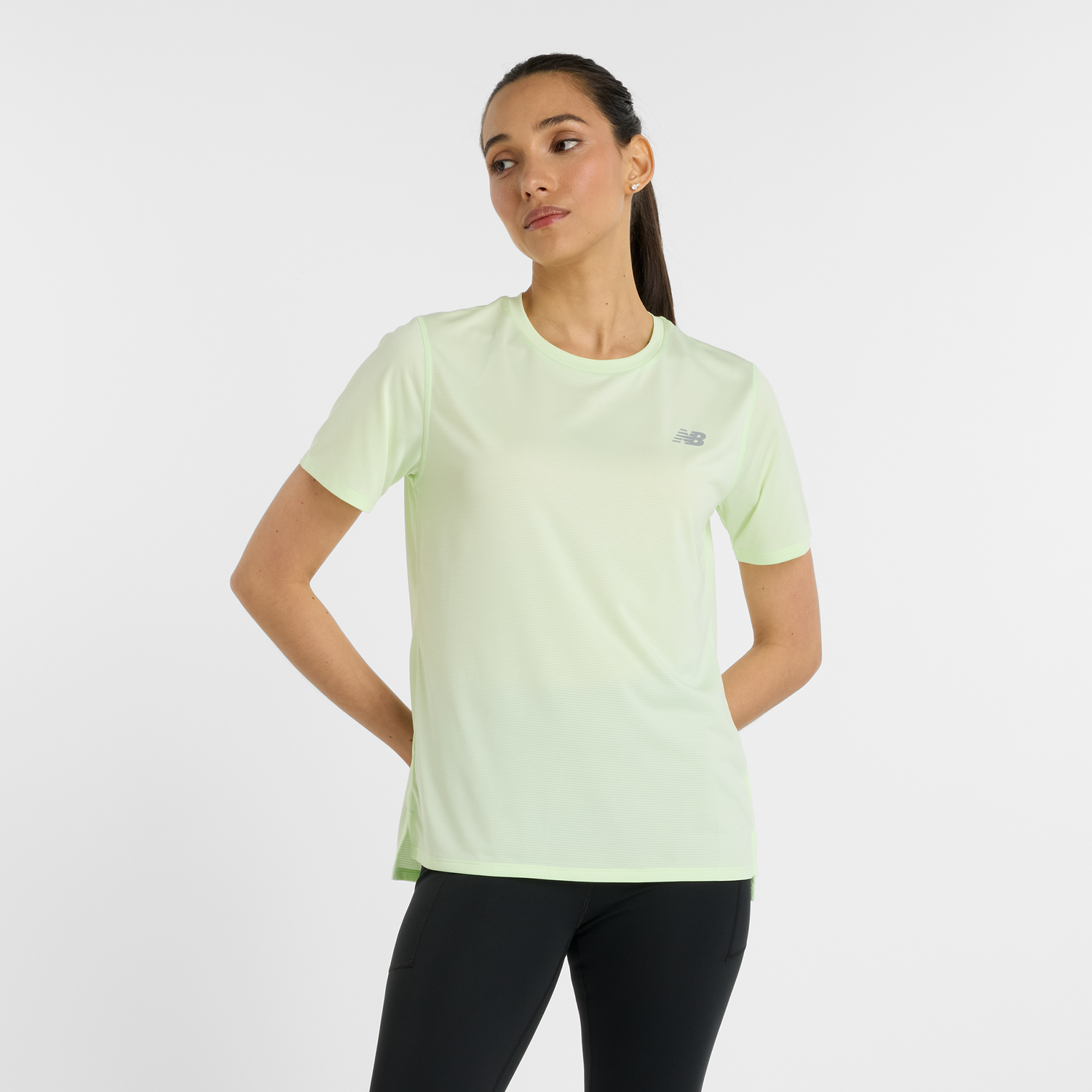 Тениска New Balance Women's T-Shirt WT41222 Зелено | NBWT41222MEW, 0