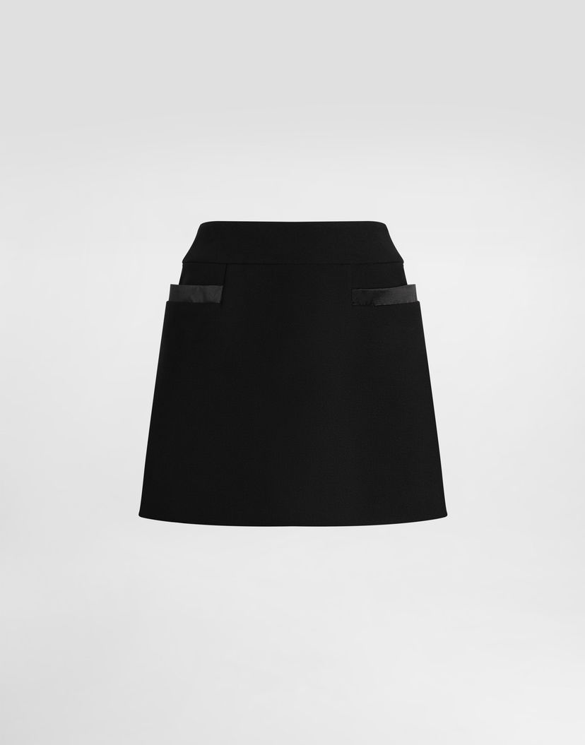 Пола Dolce & Gabbana Dolce & Gabbana Double Crepe Basque Skirt Черно | F4C4PTFU2L8N0000