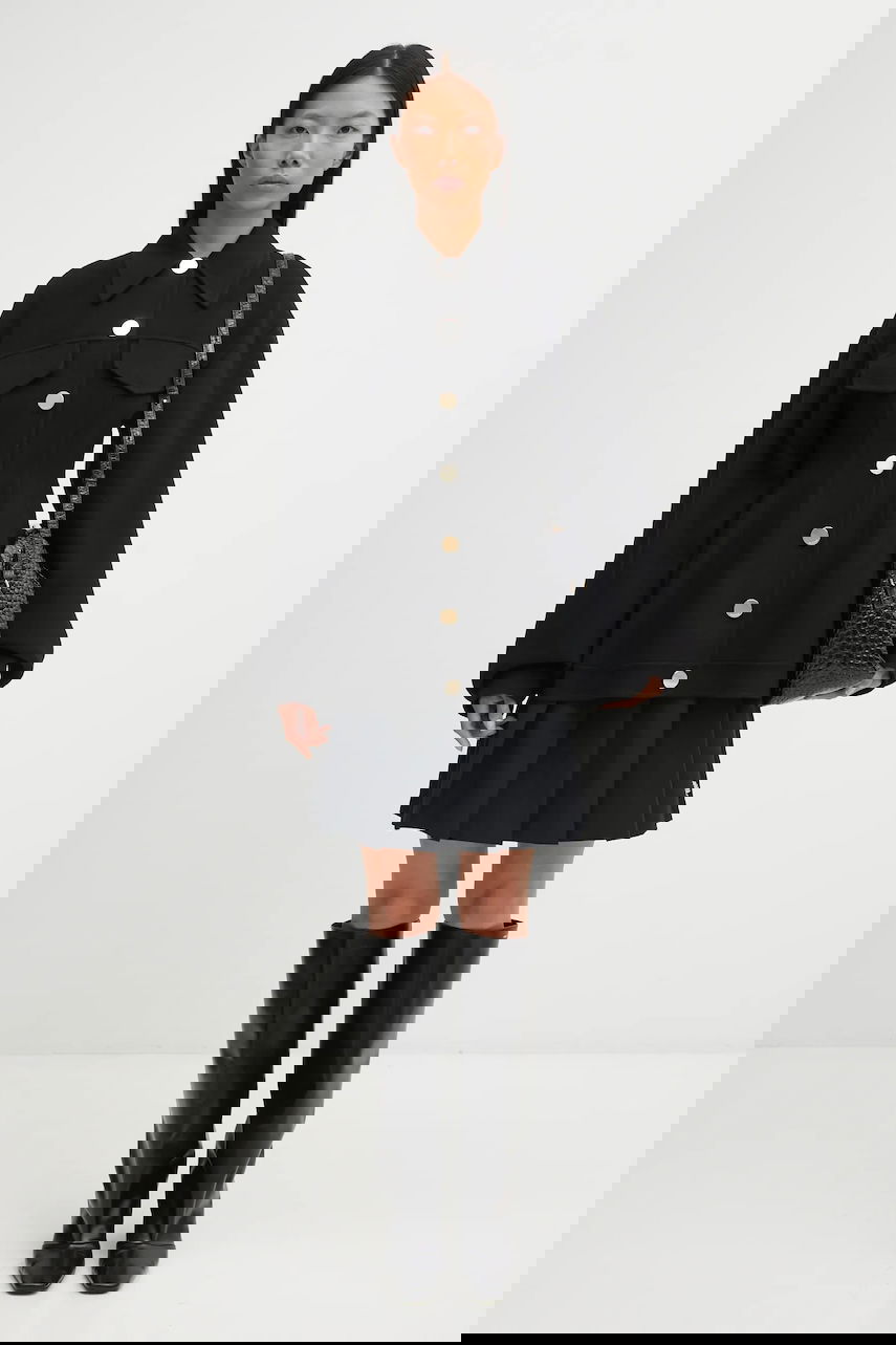 Чанта през рамо Maison Margiela MM6 Maison Margiela Croc-Effect Leather Shoulder Bag Черно | SB6WD0042.P8650.T8013, 0