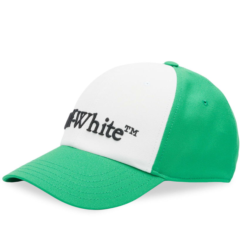 Шапка с козирка Off-White Logo Bookish Cap Зелено | OMLB052S24FAB0020155