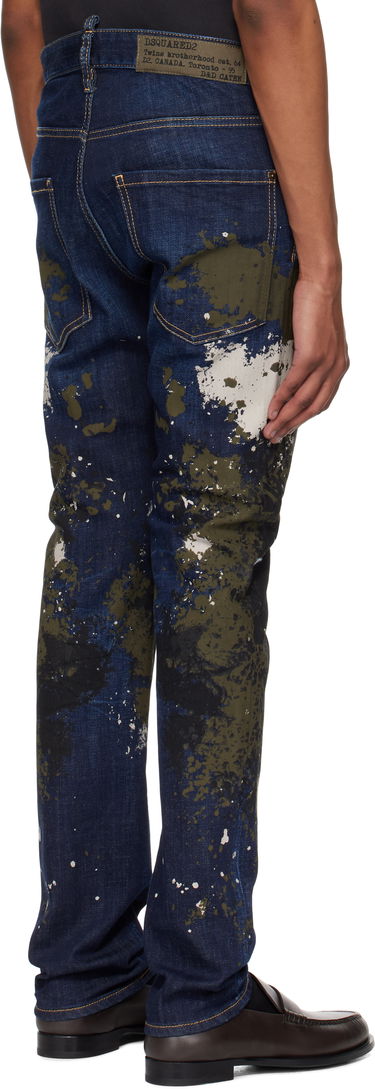 Дънки DSQUARED2 Dsquared2 Cool Guy Painted Jeans Синьо | S74LB1671_S30664, 2