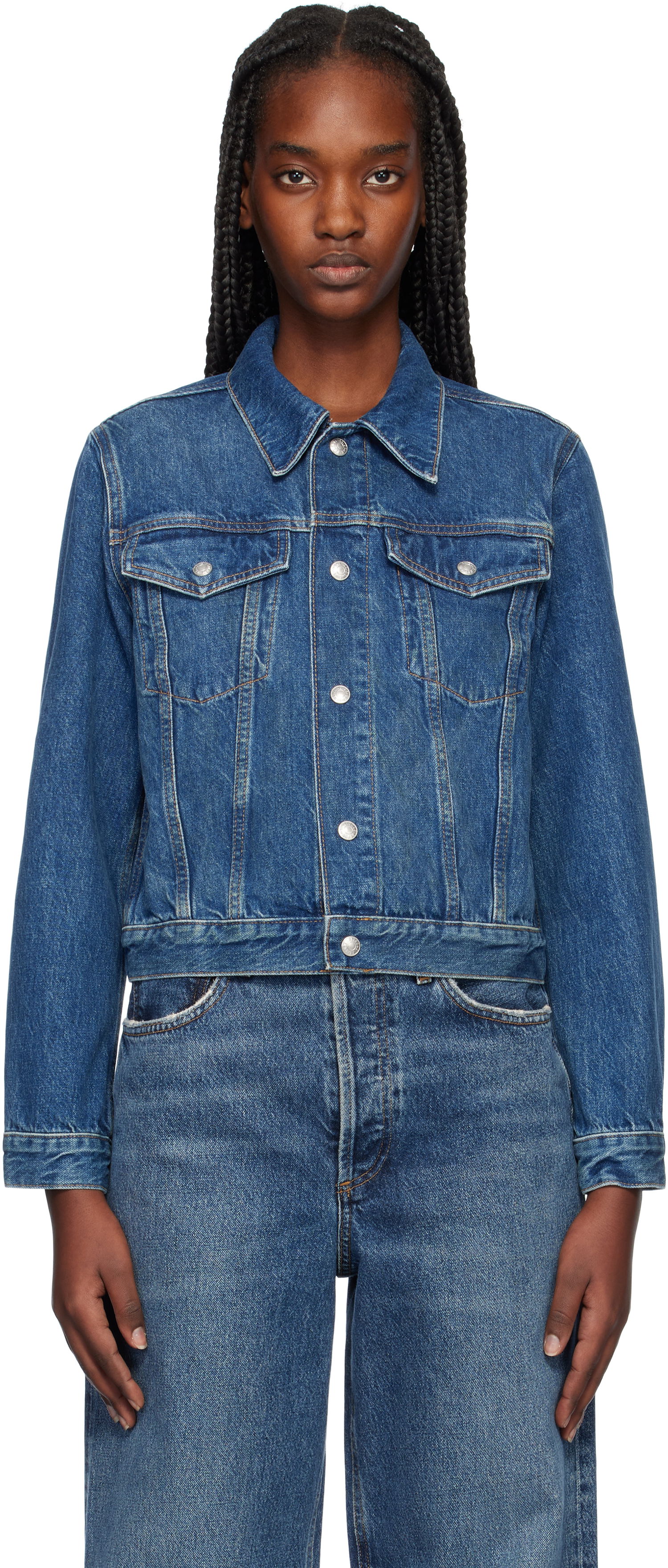 Яке RE/DONE Baby Trucker Denim Jacket Синьо | 188-06WTRUCKR, 0