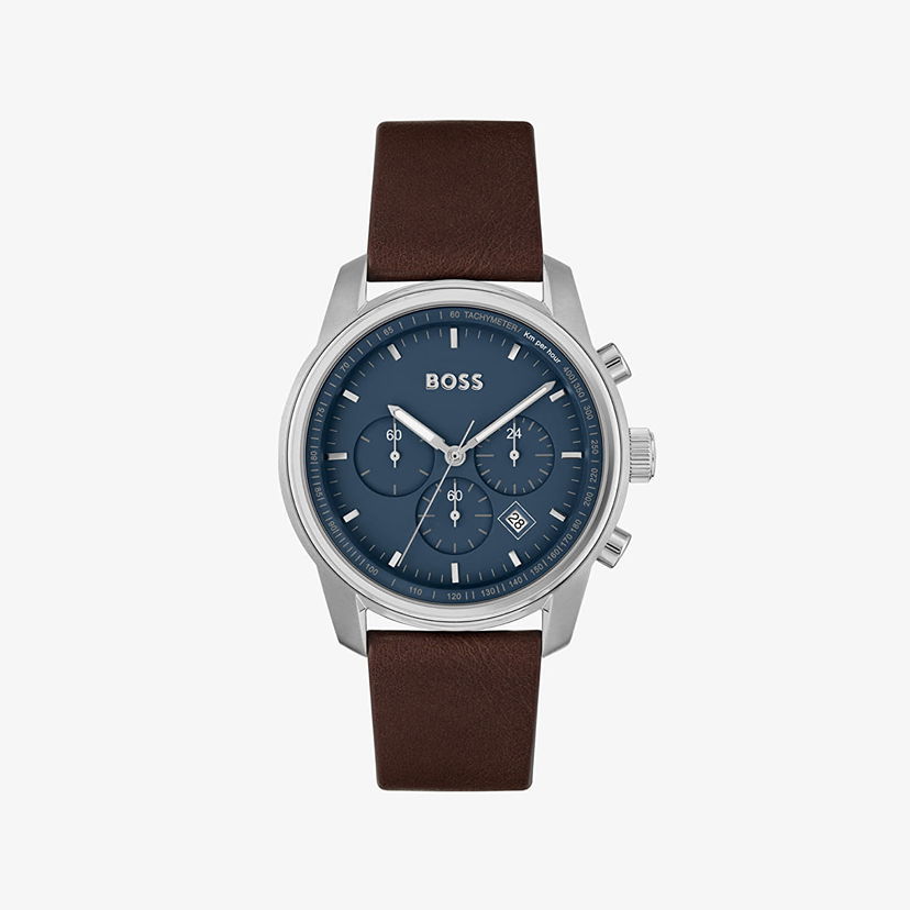 Часовник BOSS Watch Trace Chronograph Tachymeter Кафяво | 1514002