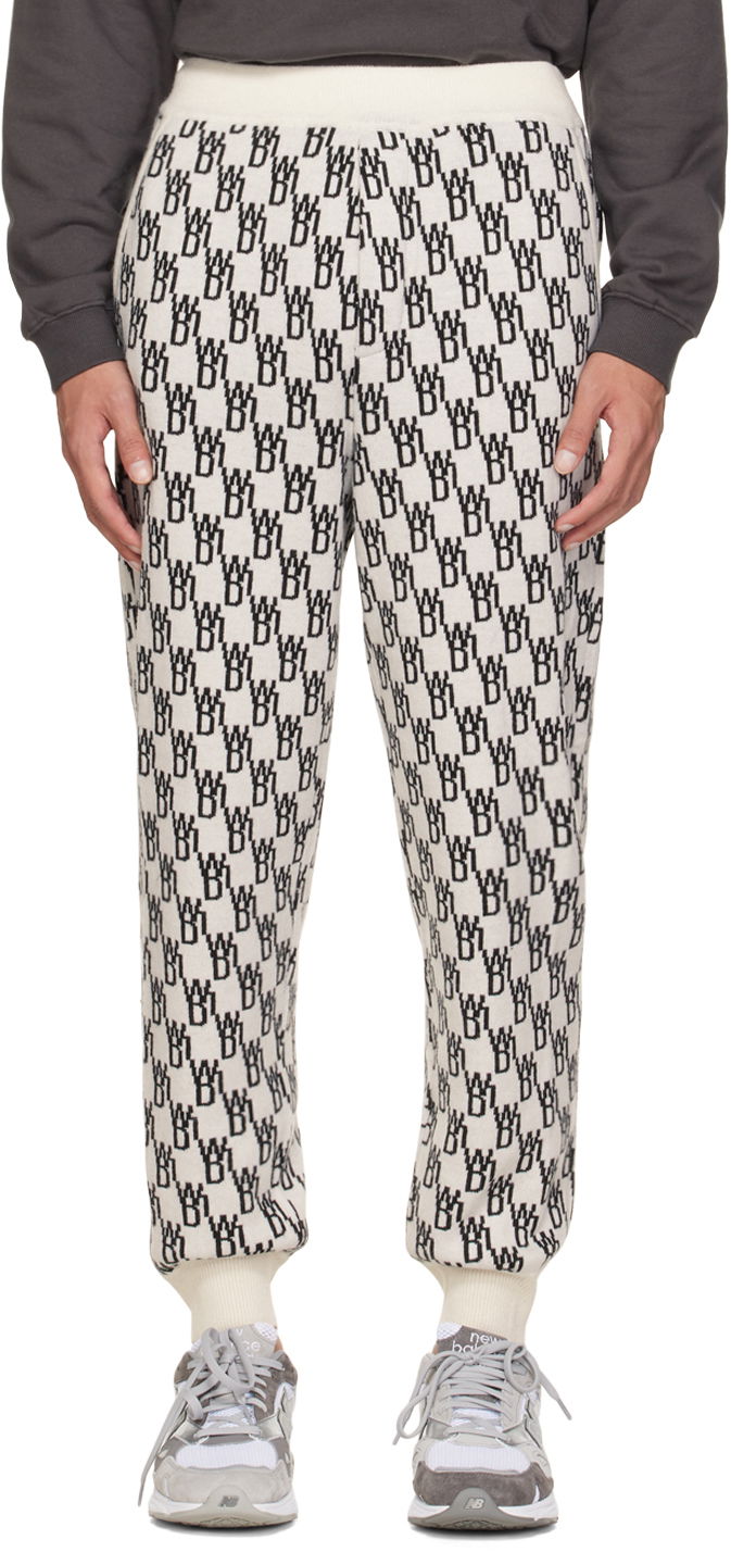 Спортни панталони We11done Patterned Tapered Lounge Pants Бяло | WD-KP9-20-102-U-IV, 0