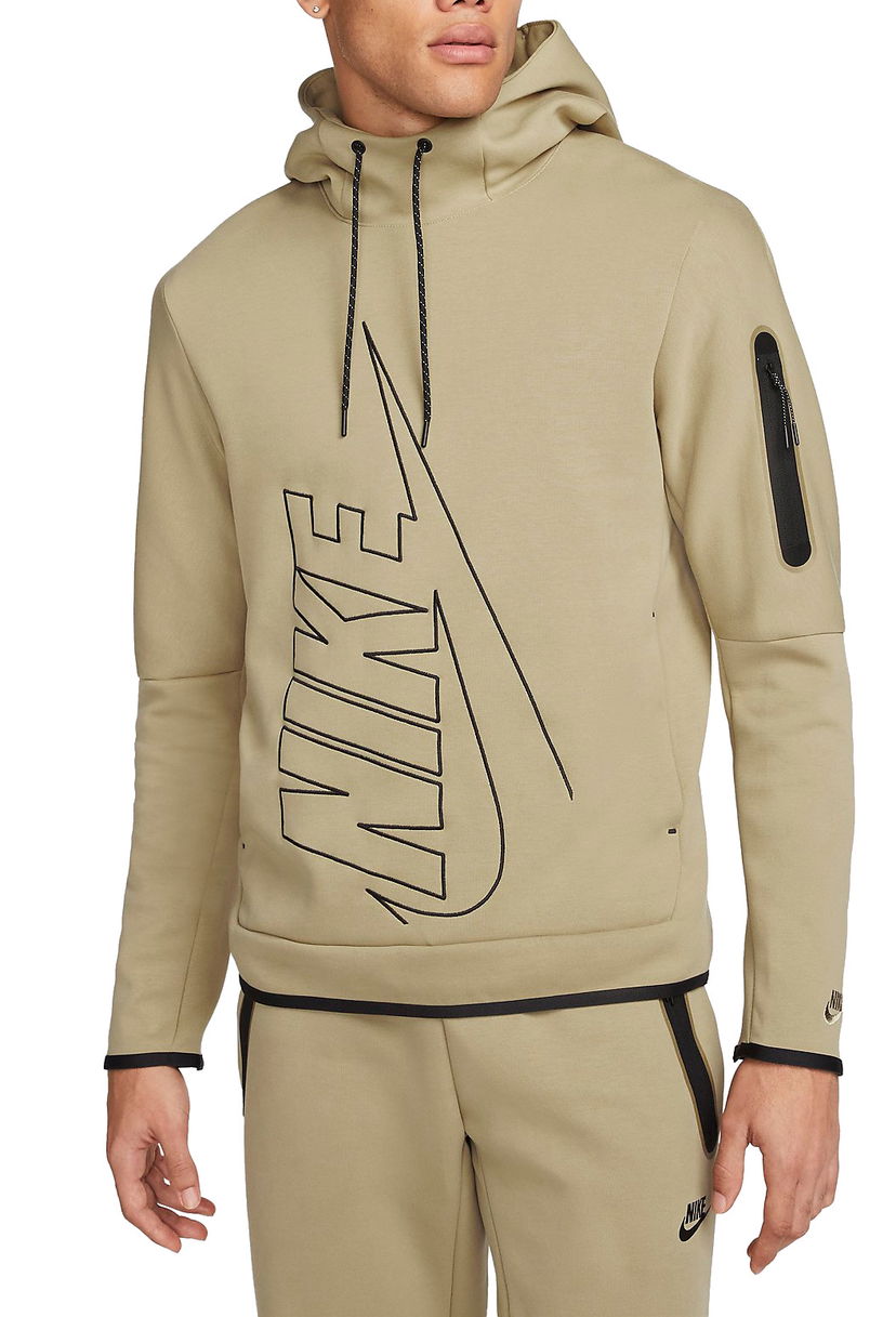 Суитчър Nike Tech Fleece Pullover Graphic Hoodie Бежово | dx0577-247