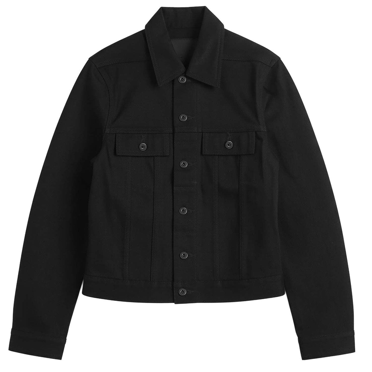 Яке Rick Owens DRKSHDW Denim Trucker Jacket Черно | DL02E2788-HBLKJ-P-09, 0
