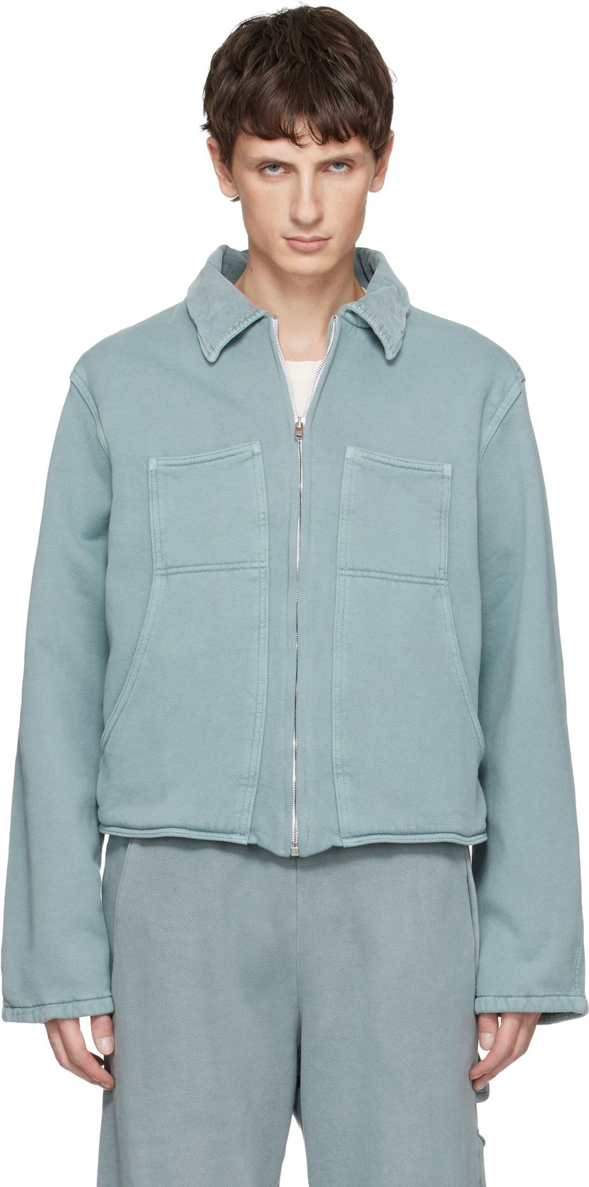 Яке LES TIEN Heavyweight Full-Zip Utility Jacket Тюркоазено | CF-1097-PD