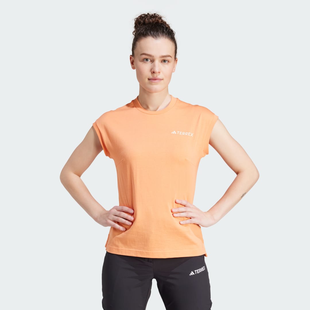 Тениска adidas Performance Terrex Xploric Logo Short Sleeve T-Shirt Оранжево
 | IN4622, 1