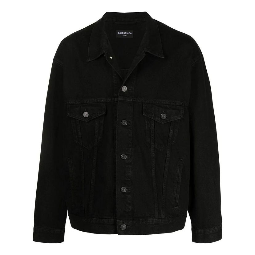 Яке Balenciaga Balenciaga Boxy Fit Denim Jacket Черно | 675206TEW051105