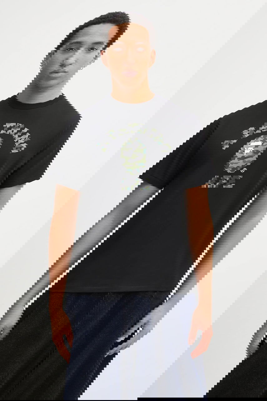 Тениска BAPE 1st Camo College Printed T-shirt Черно | 1L30110012, 0