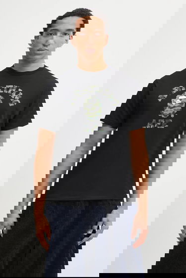 Тениска BAPE 1st Camo College Printed T-shirt Черно | 1L30110012, 0