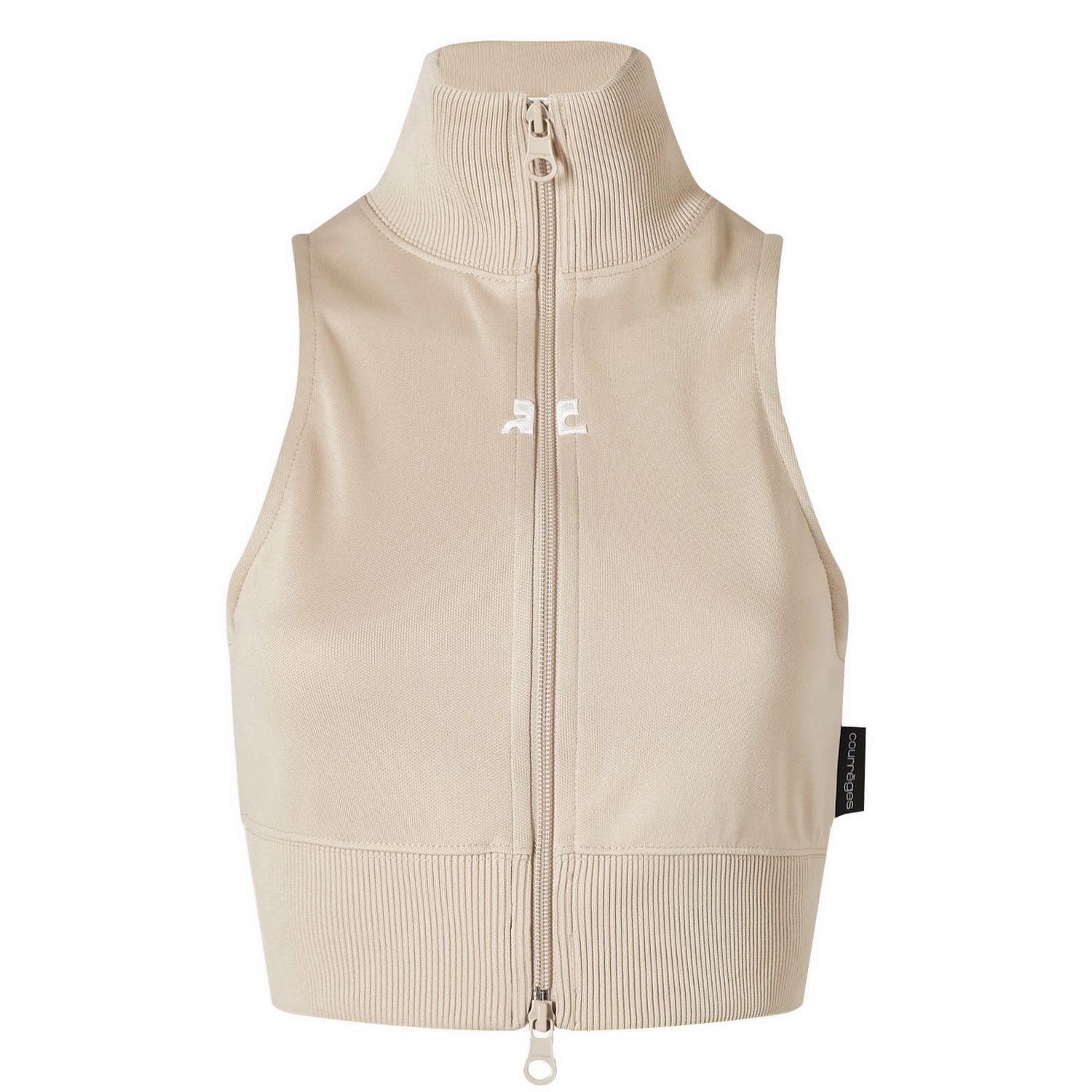 Жилетка Courrèges Cropped Interlock Tracksuit Vest Бежово | 124JVE072JS0091-1007, 1