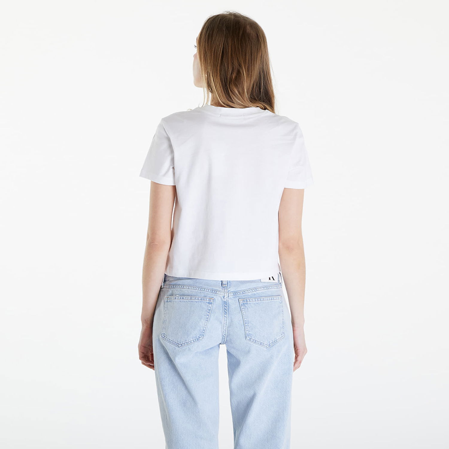 Тениска CALVIN KLEIN Jeans Satin Boxes Baby Tee White Бяло | J20J223700 YAF, 1