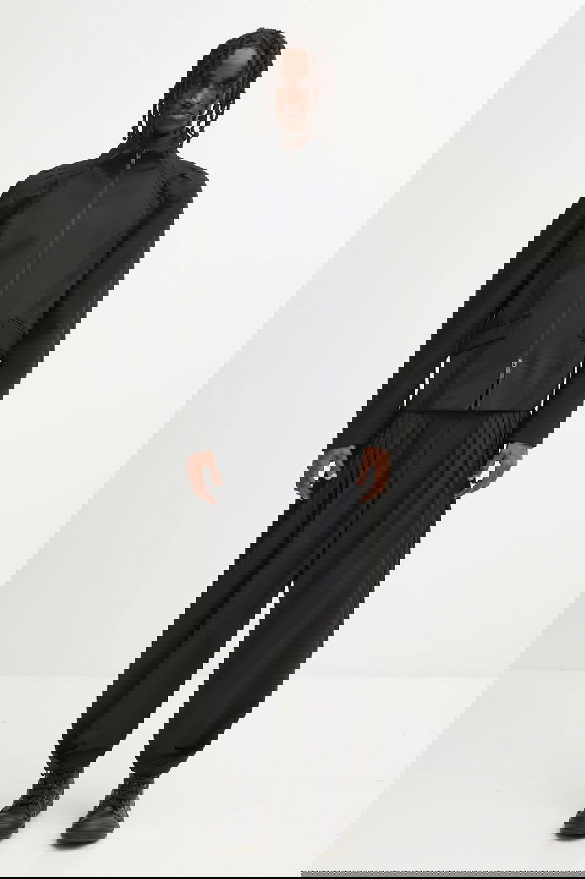 Pleated Wide-Leg Slacks, 5