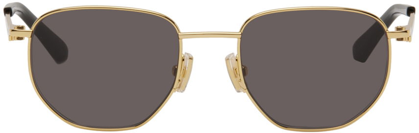 Слънчеви очила Bottega Veneta Split Oval Metal Sunglasses Бежово | BV1301S, 0