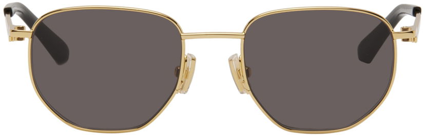 Слънчеви очила Bottega Veneta Split Oval Metal Sunglasses Бежово | BV1301S