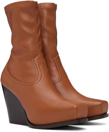 Кецове и обувки Stella McCartney Stella McCartney Cowboy Ankle Boots Кафяво | 810134W1IL0, 3