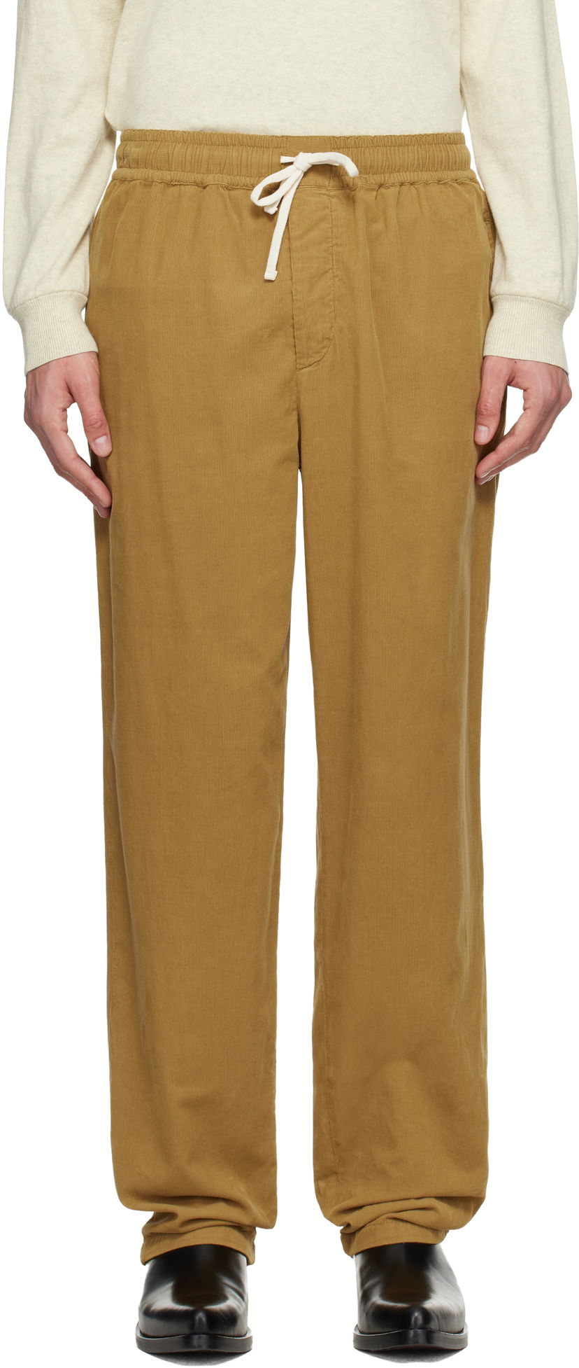Панталони ISABEL MARANT Nirlen Corduroy Drawstring Trousers Бежово | PA0468HB-C1I10H