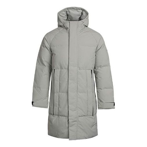 Палта adidas Originals Hooded Down Jacket Сиво | FT2489