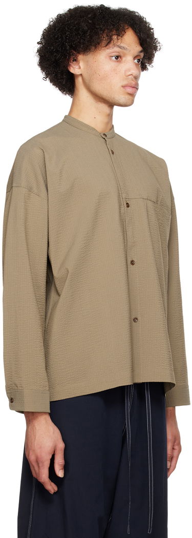 Риза sage NATION SAGE NATION Band Collar Shirt Зелено | S036 POCKET PARKA SHIRT, 1