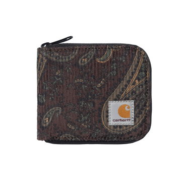 Портфейл Carhartt WIP Flint Zip Wallet "Paisley Print/Buckeye rinsed" Кафяво | I029507_1U6_02, 0