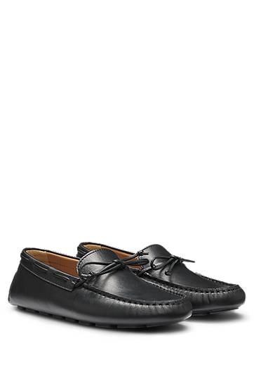 Аксесоари BOSS Leather Driver Moccasins Черно | 50548639
