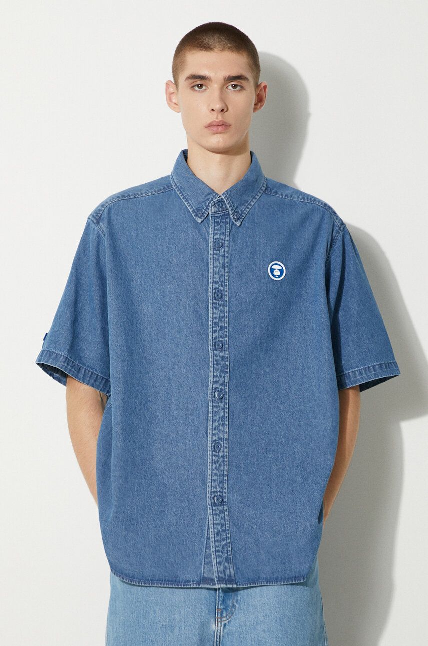 Риза AAPE by A Bathing Ape AAPE Relaxed Denim Shirt Синьо | AAPSTM8480XXM, 0