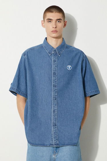 Риза AAPE by A Bathing Ape AAPE Relaxed Denim Shirt Синьо | AAPSTM8480XXM, 0