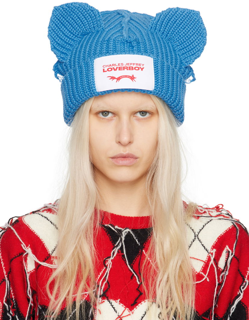 Шапка Charles Jeffrey Loverboy Chunky Ears Beanie Синьо | 43130401