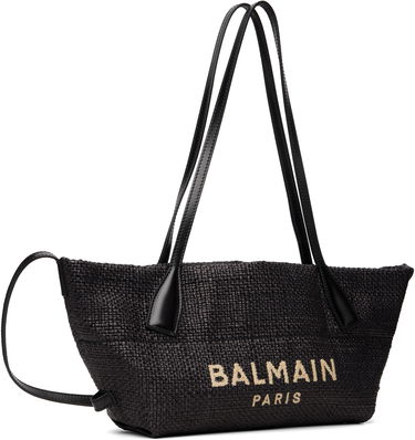 Голяма пазарска чанта Balmain Small Track Woven Tote Черно | GN1FD039TRAA, 1