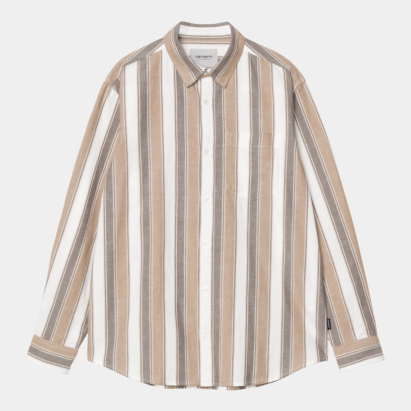 Риза Carhartt WIP Carhartt WIP Men's L/S Kendricks Striped Shirt Бежово | I034881_9